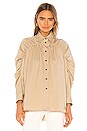 view 2 of 5 BLUSA RUCHED in Khaki