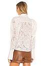 view 3 of 5 Pleated Sleeve Button Up Blouse in Pearl