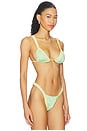 view 2 of 4 TOP BIKINI TRIANGULAR ADA in Pastel Green & Pastel Yellow