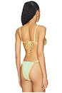 view 3 of 4 TOP BIKINI TRIANGULAR ADA in Pastel Green & Pastel Yellow