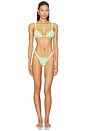view 4 of 4 TOP BIKINI TRIANGULAR ADA in Pastel Green & Pastel Yellow