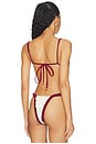 view 3 of 4 HAUT DE MAILLOT DE BAIN TRIANGLE ADA in Ivory Apricot & Ruby Red