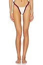 view 1 of 4 BAS DE MAILLOT DE BAIN ADA in Ivory Apricot & Ruby Red