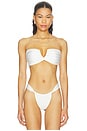 view 1 of 4 HAUT DE MAILLOT DE BAIN FORME BANDEAU ABIGAELLE in Pearly White