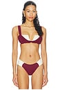 view 1 of 4 TOP BIKINI ECLAT in Ruby Red & Ivory Apricot