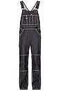 view 2 of 4 100 Denim Bib Overall in Indigo Blue