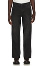 view 1 of 6 Relaxed Straight Work Jean in Black Wash Faded