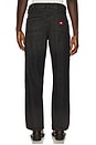 view 3 of 6 Relaxed Straight Work Jean in Black Wash Faded