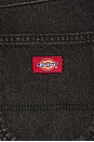 view 6 of 6 Relaxed Straight Work Jean in Black Wash Faded