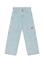 view 5 of 6 Loose Straight Double Knee Jean in Denim Vintage Wash