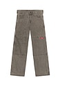 view 5 of 6 Loose Straight Double Knee Jean in Grey Wash Tinted