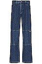 view 3 of 5 Loose Fit Double Knee Denim Jean in Stonewashed Vintage Blue