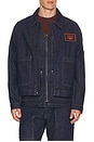 view 2 of 5 x Harley Davidson Denim Jacket in Rinsed Indigo Blue