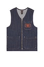 view 4 of 5 GILET in Rinsed Indigo Blue