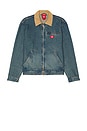 view 4 of 5 Denim Painter Jacket in Khaki Tinted Blue