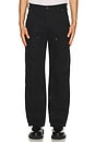 view 1 of 6 Double Knee Canvas Carpenter Pant in Black
