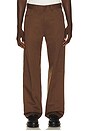 view 1 of 6 PANTALON EN TWILL UNION LOOSE STRAIGHT in Timber Brown