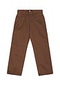 view 5 of 6 PANTALON EN TWILL UNION LOOSE STRAIGHT in Timber Brown