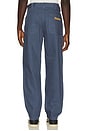 view 3 of 6 Wellsville Loose Tapered Twill Pant in Retro Indigo