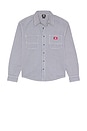 view 4 of 5 Hickory Long Sleeve Work Shirt in Retro Indigo