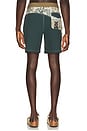 view 2 of 5 SHORTS PLAYEROS in Green & Brown