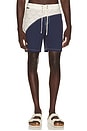 view 1 of 5 SHORTS PLAYEROS in Indigo & Off White