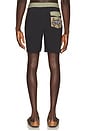 view 3 of 6 SHORTS PLAYEROS in Black & Aloe