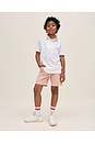 view 3 of 4 Short Sleeve Toddler Polo in White
