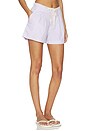 view 2 of 6 Isabel High Rise Pleated Shorts in Lilac Stripe