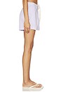 view 3 of 6 Isabel High Rise Pleated Shorts in Lilac Stripe