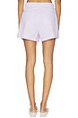 view 4 of 6 Isabel High Rise Pleated Shorts in Lilac Stripe