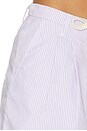 view 6 of 6 Isabel High Rise Pleated Shorts in Lilac Stripe