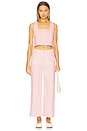 view 5 of 6 Hepburn High Rise Wide Leg Jeans in Primrose Pink