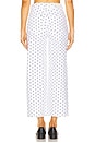 view 4 of 6 Hepburn High Rise Wide Leg in Marine Dots