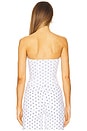 view 3 of 5 Cropped Bustier Top in Marine Dots