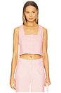 view 1 of 4 Lizzie Cropped Top in Primrose Pink