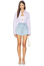 view 4 of 5 Faye Oversized Shirt in Lilac Stripe