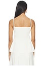 view 3 of 5 Peplum Tank Top in White