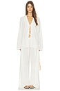 view 4 of 4 Faye Tie Shirt in White Gauze