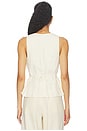 view 3 of 4 Mona Vest Top in Crema Linen