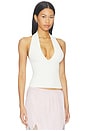 view 2 of 4 Halter Top in White
