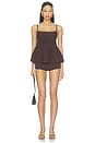 view 5 of 5 Peplum Instasculpt Rib Tank in Truffle