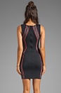 view 4 of 6 Body Con Dress in Black/Coral in Black & Coral