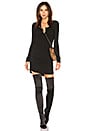 view 1 of 3 Long Sleeve Henley T Shirt Dress in Classic Black