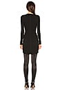 view 3 of 3 Long Sleeve Henley T Shirt Dress in Classic Black