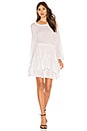 view 1 of 3 Long Sleeve Dress With Tiered Ruffle in White