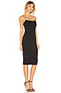 view 2 of 3 ASYMMETRICAL STRAP 미디 원피스 in Black