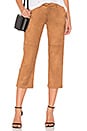 view 1 of 4 Suede Cropped Pant in Camel