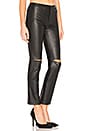 view 2 of 4 Skinny Split Knee Faux Leather Pant in Black