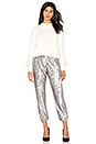 view 4 of 5 Sequin Lounge Jogger in Silver Sequins